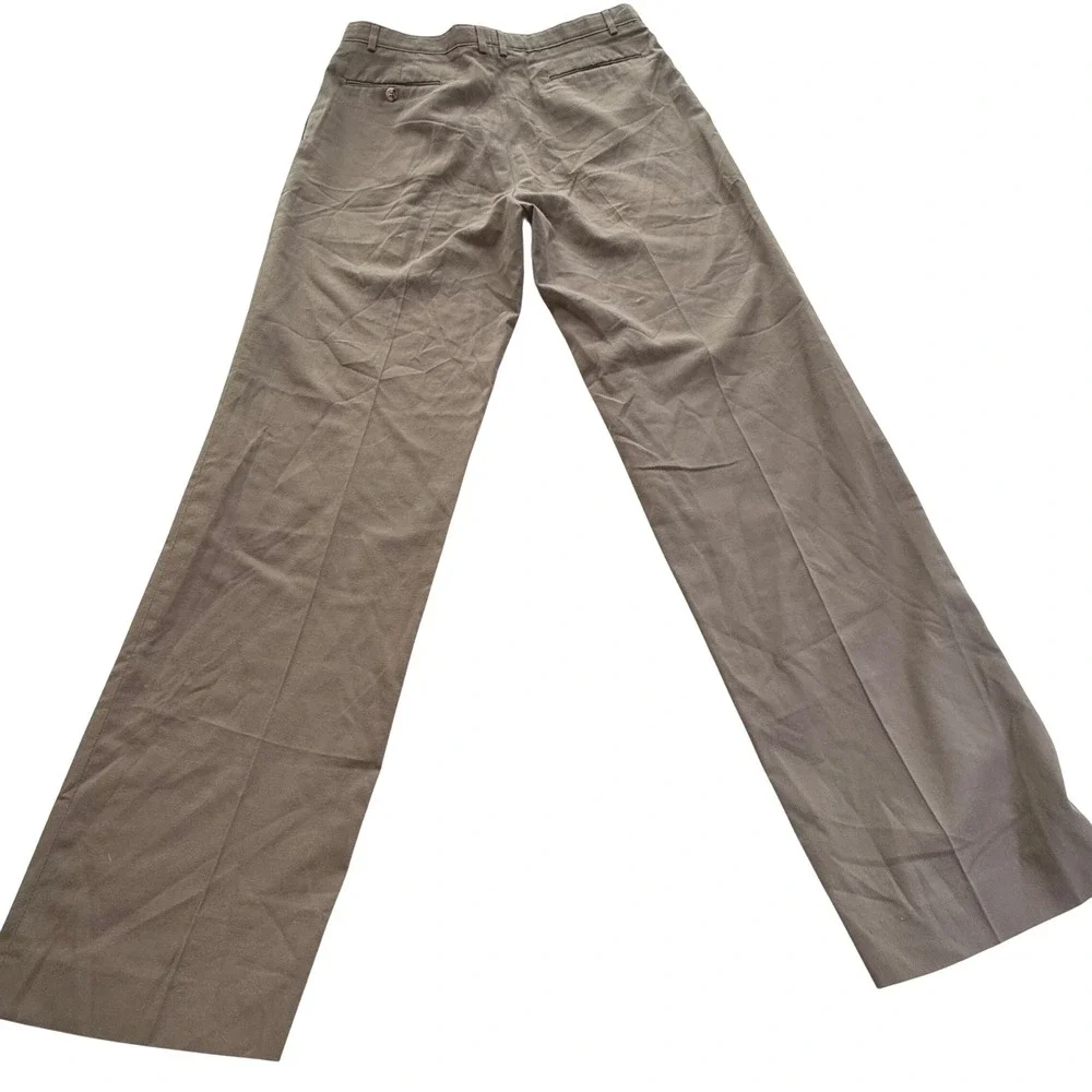 Vintage Gallery Soft Wear Brown Wide Leg Dress Pants High Rise Made in USA 34x34